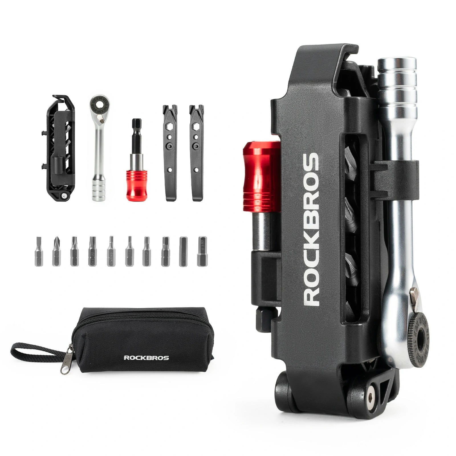 Tilbehør - Værktøj - RockBros Multitool 10-i-1 m. Dækjern