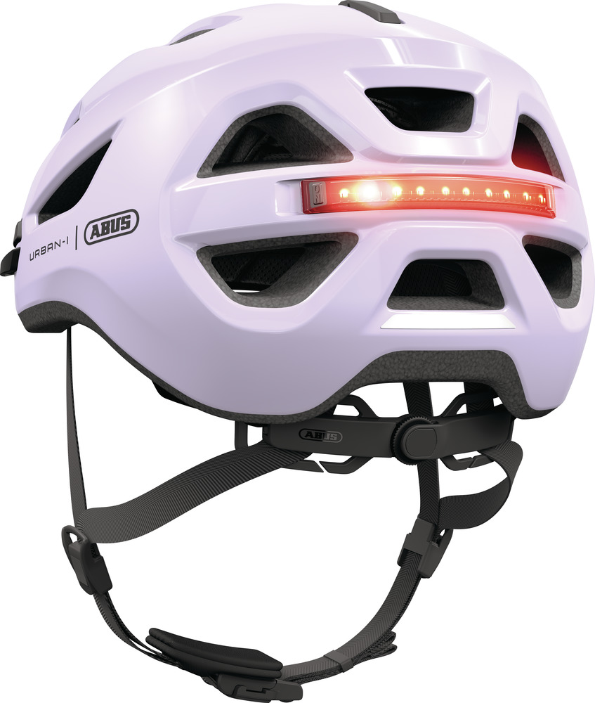 Beklædning - Cykelhjelme - Abus Hjelm Urban-I 4.0 m. LED - Light Lavender