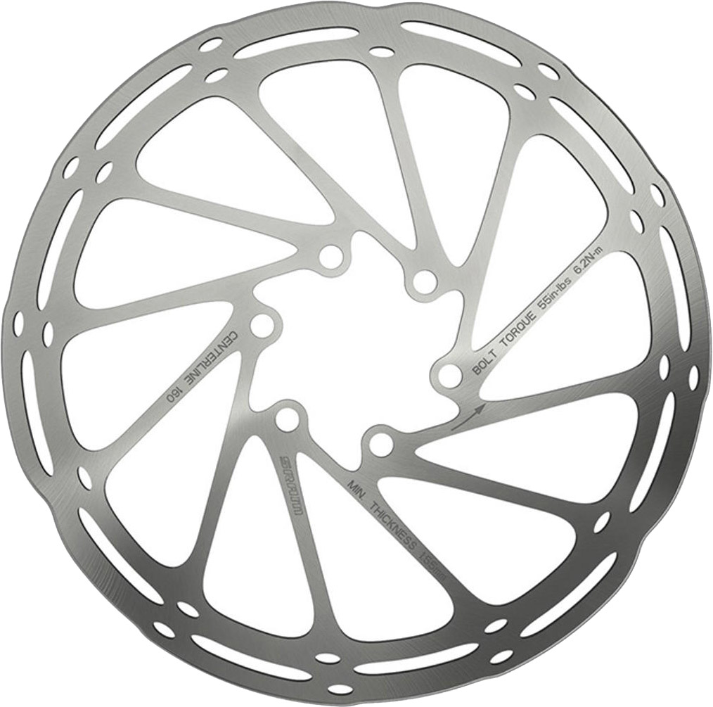 SRAM CenterLine Bremseskive 6-bolt 160mm Rustfri Stål Sølv SRAM CenterLine Bremseskive 6-bolt 160mm Rustfri Stål Sølv