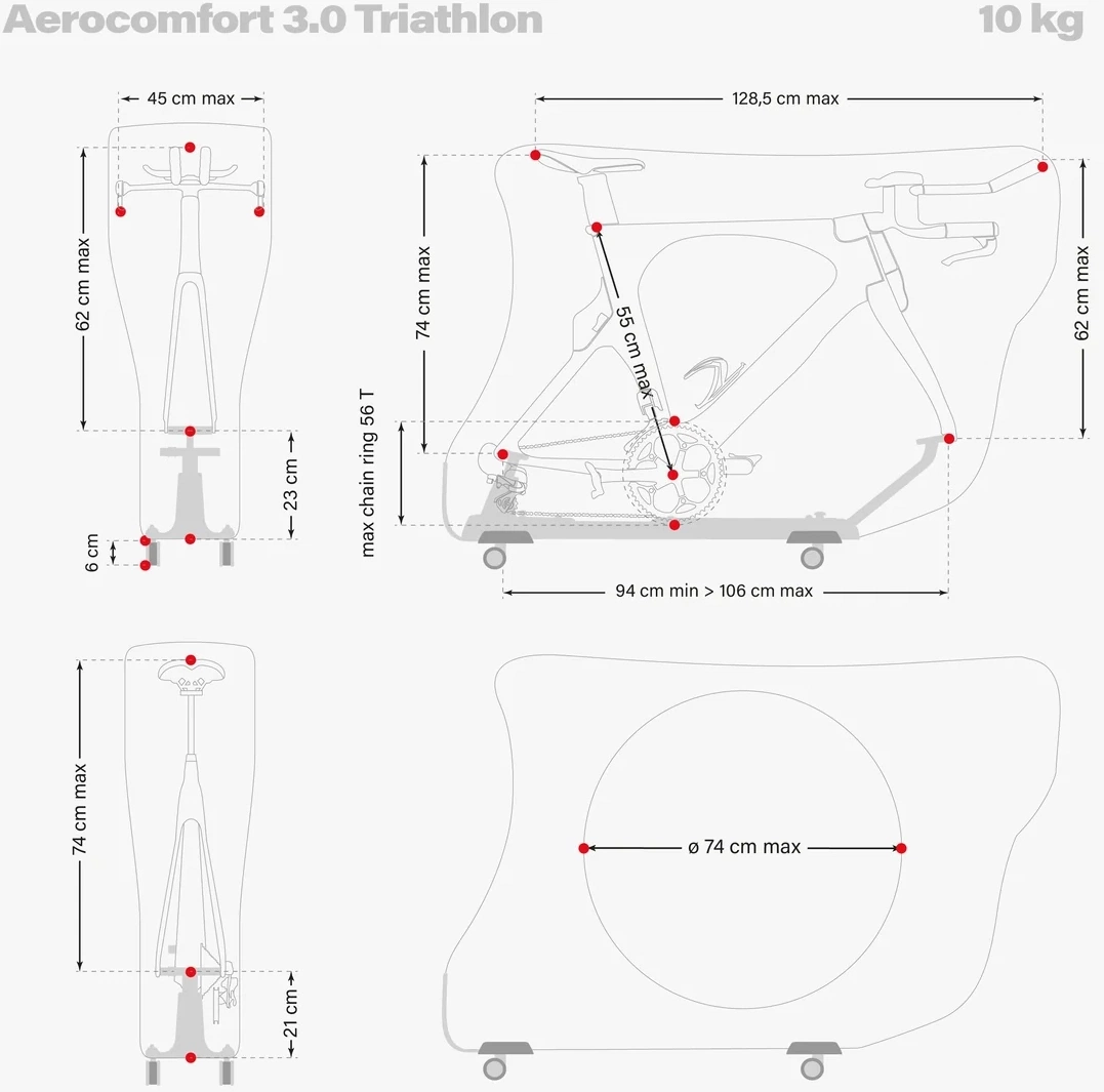 Tilbehør - Cykelkuffert - Scicon Aerocomfort 3.0 TSA Triathlon Cykelkuffert