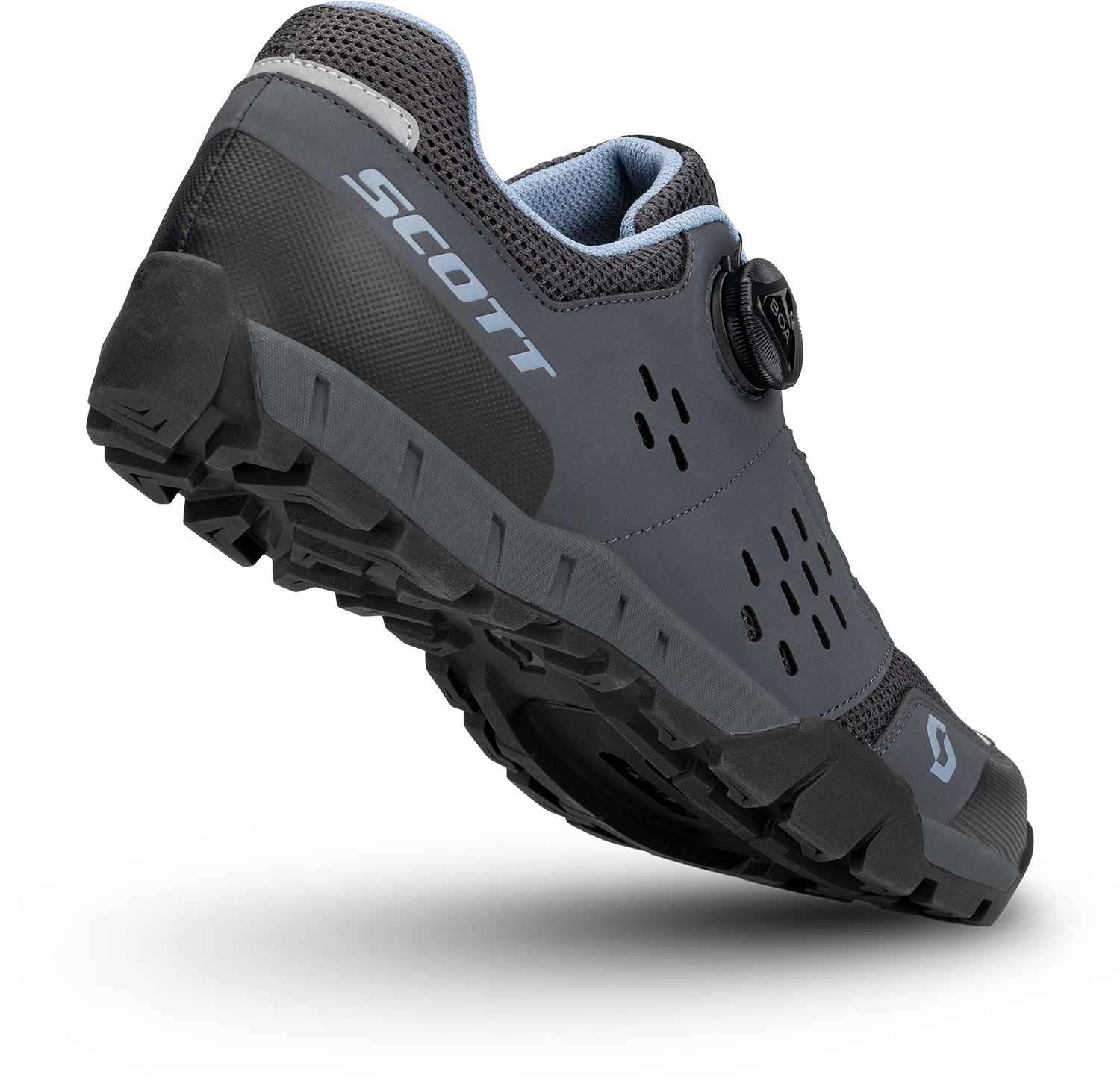 Beklædning - Cykelsko - Scott All Mountain Crus-r SPD Dame Sko - Grey/Light Blue