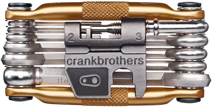 Se Crankbrothers Multi-tool M17 - Gold hos Cykelexperten.dk
