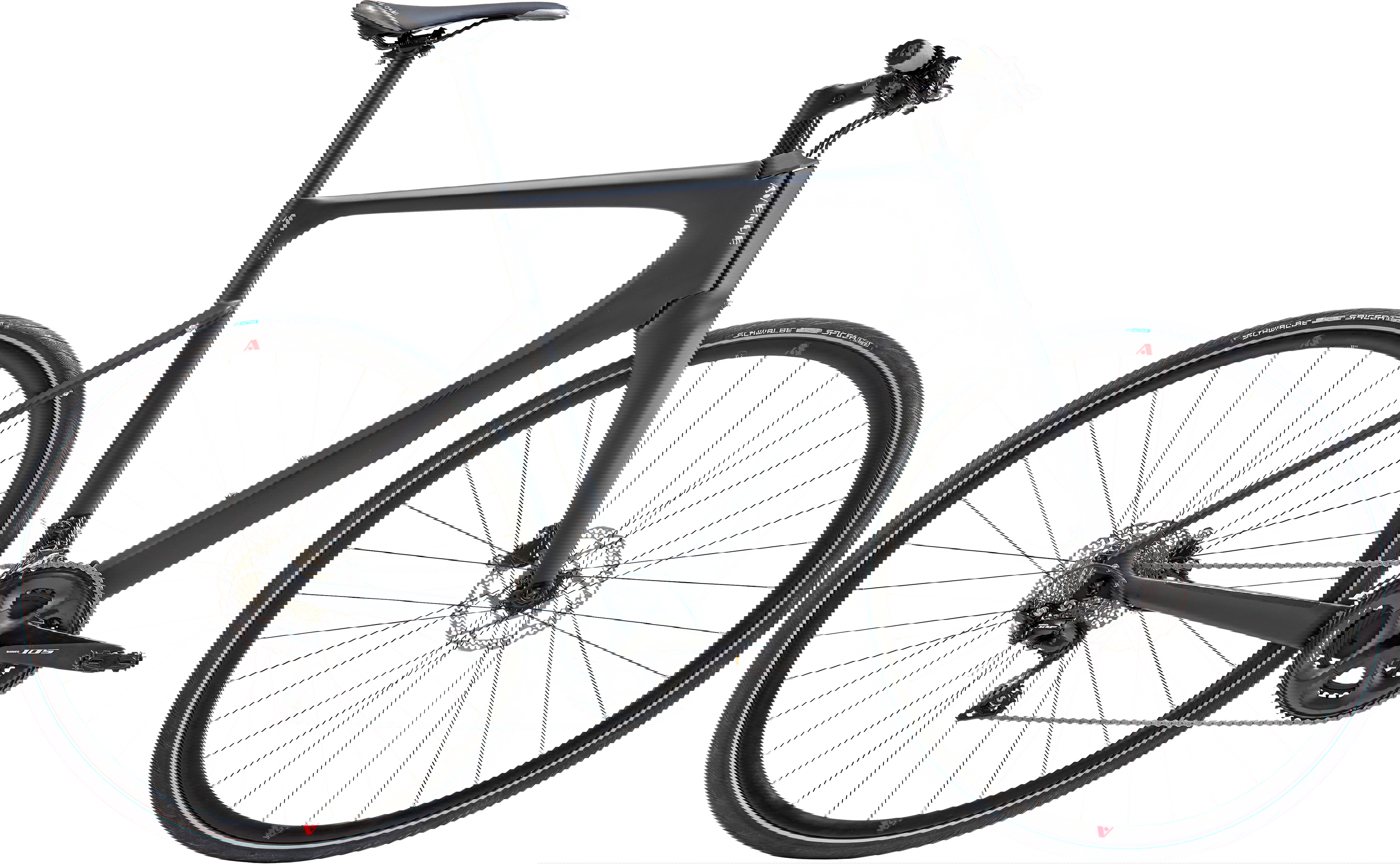 Avenue Empire Carbon Herre 22g Shimano 105 2023 Sort