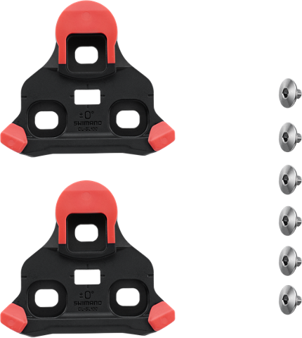 Shimano SPD-SLR CL-SL100 Klampesæt 0 Grader Float - Red