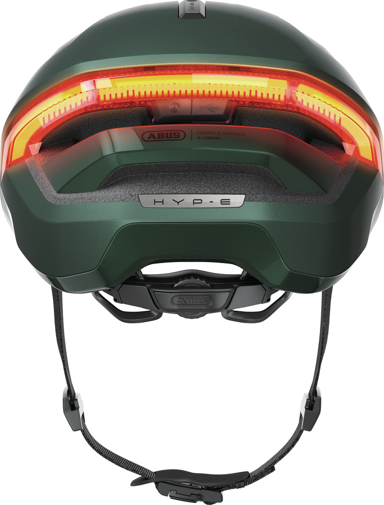Beklædning - Cykelhjelme - Abus Hyp-E m. LED Lys - Jungle Green