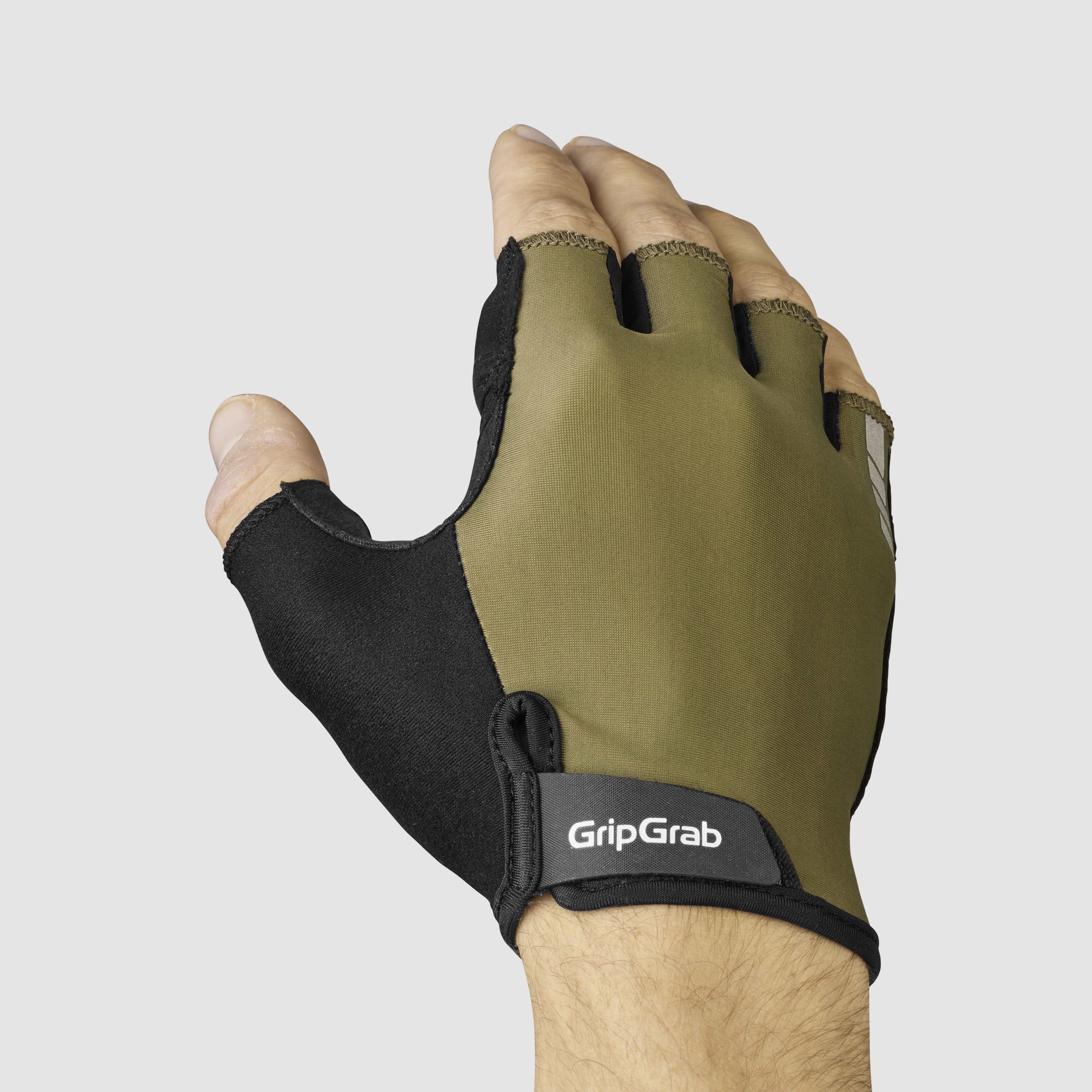 Beklædning - Cykelhandsker - GripGrab RIDE Polstret Kortfingret Sommerhandsker - Olive Green