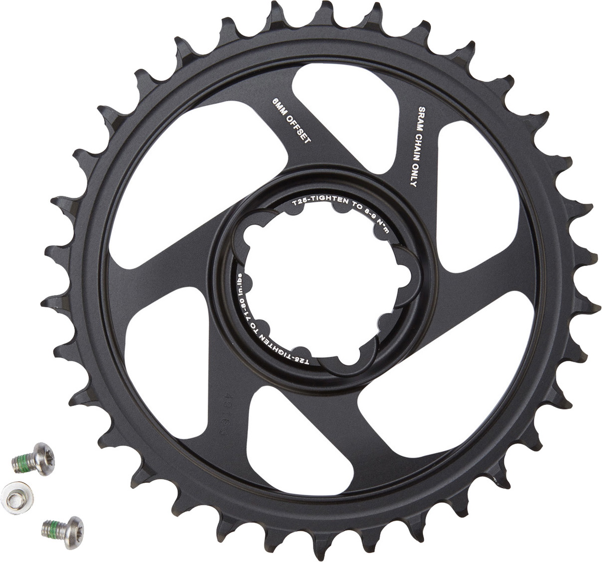 SRAM XX1 Eagle X-SYNC 2 Klinge 32T Direct Mount 6mm Offset 1x 12 speed Sort