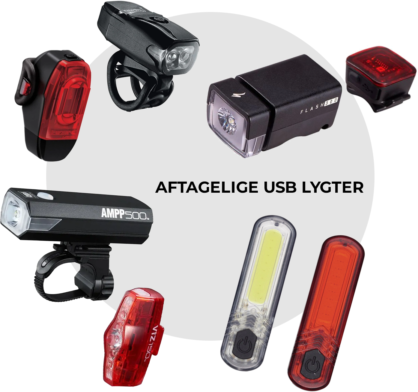  - Aftagelige USB Cykellygter (Vi vælger for dig)