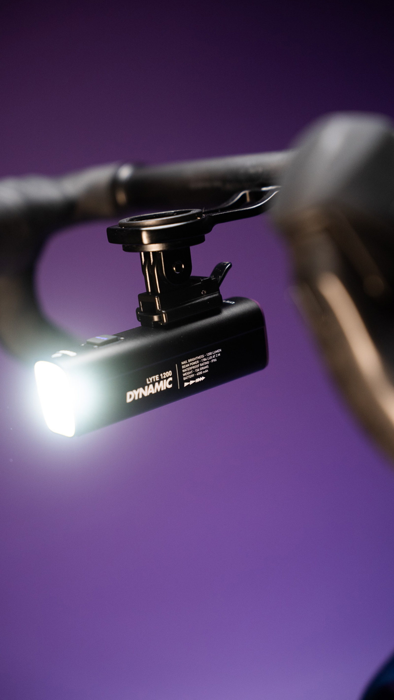 Tilbehør - Cykellygter - Dynamic Lyte 1200 Forlygte 1200 lumen