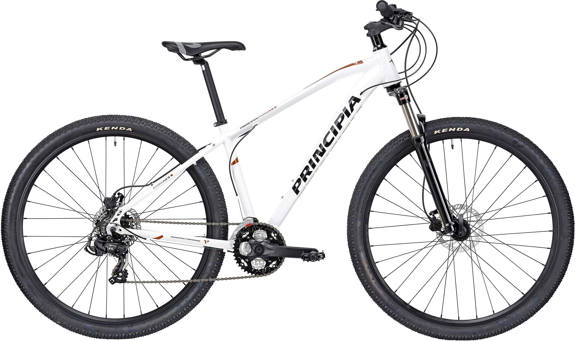 Principia MTB A2.7 27,5" Tourney 3x7sp Susp. 2026 - Hvid m. Sort