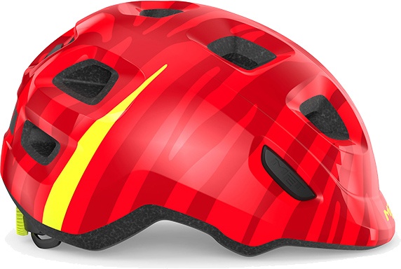 Beklædning - Cykelhjelme - MET Helmet Hooray m. LED lys "Green Buckle" - Red Zebra