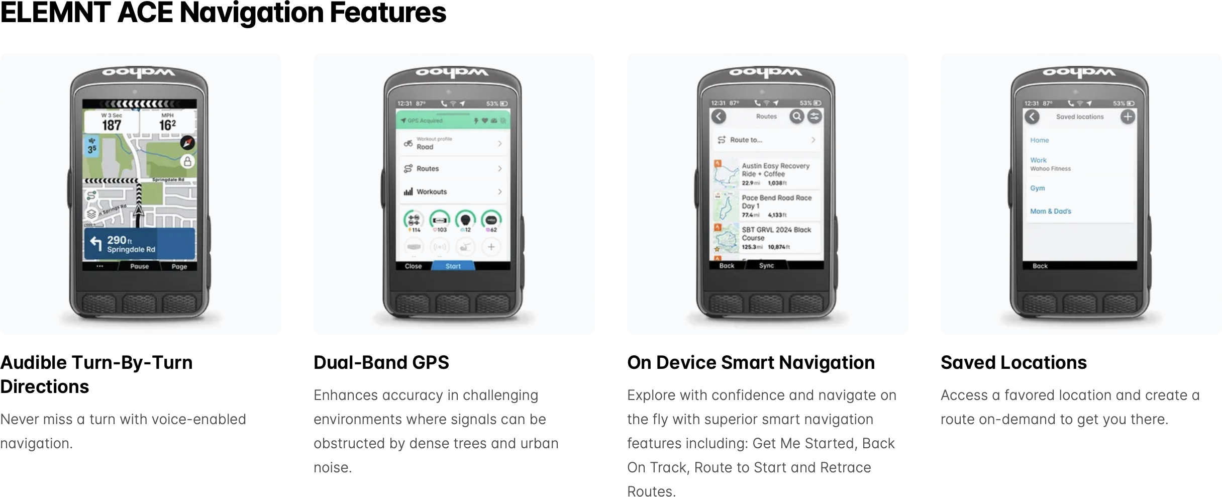 Tilbehør - Cykelcomputer & GPS - Wahoo ELEMNT ACE GPS Cykel Computer