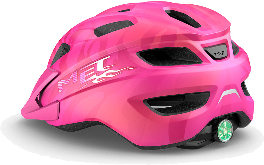 Beklædning - Cykelhjelme - MET Helmet Crackerjack m. LED - Pink/Matt