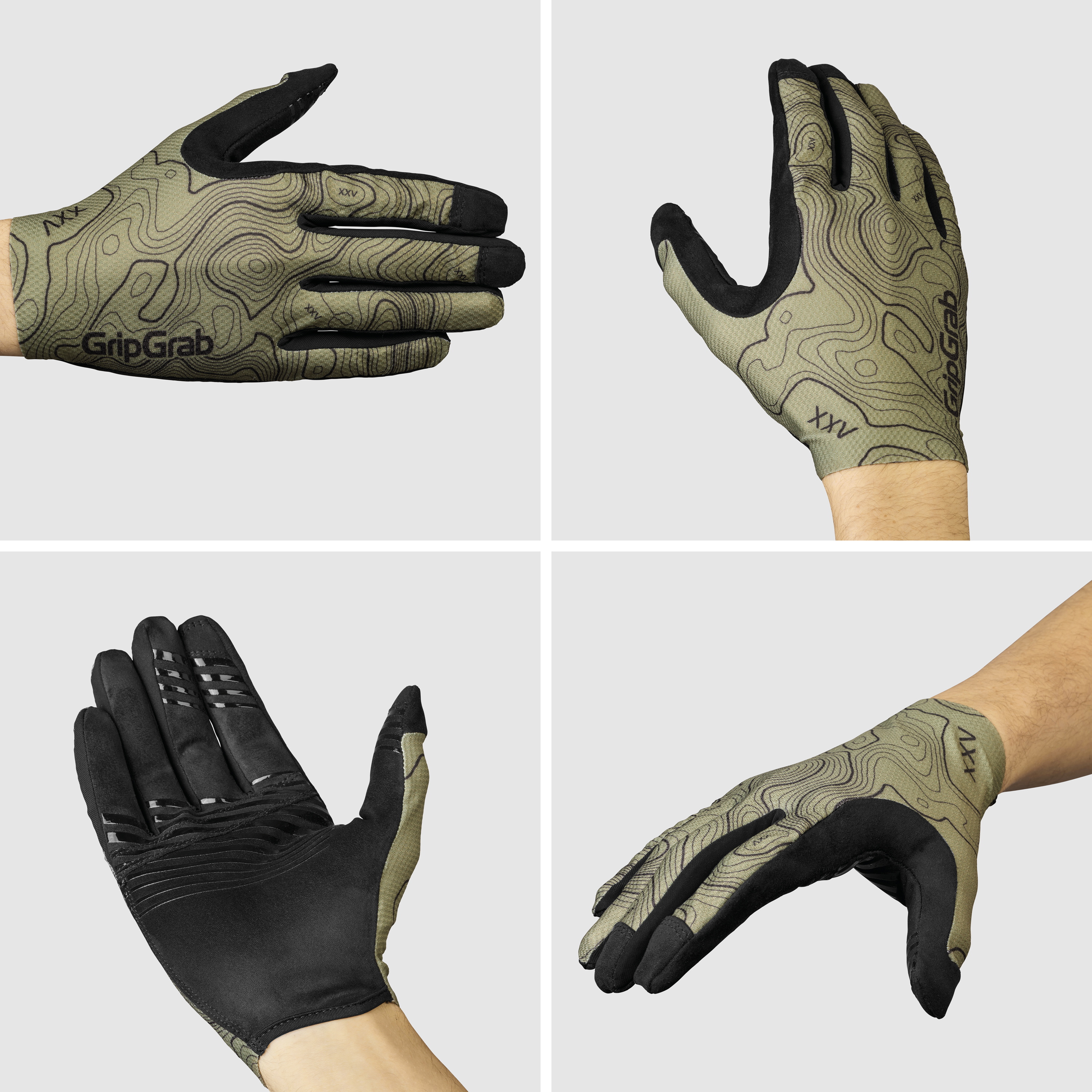 Beklædning - Cykelhandsker - GripGrab Rebel Langfingret Sommerhandsker - Olive Green