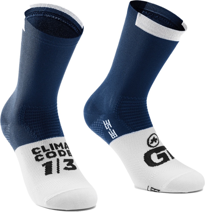 Se Assos GT Socks C2 - Blå/Hvid hos Cykelexperten.dk