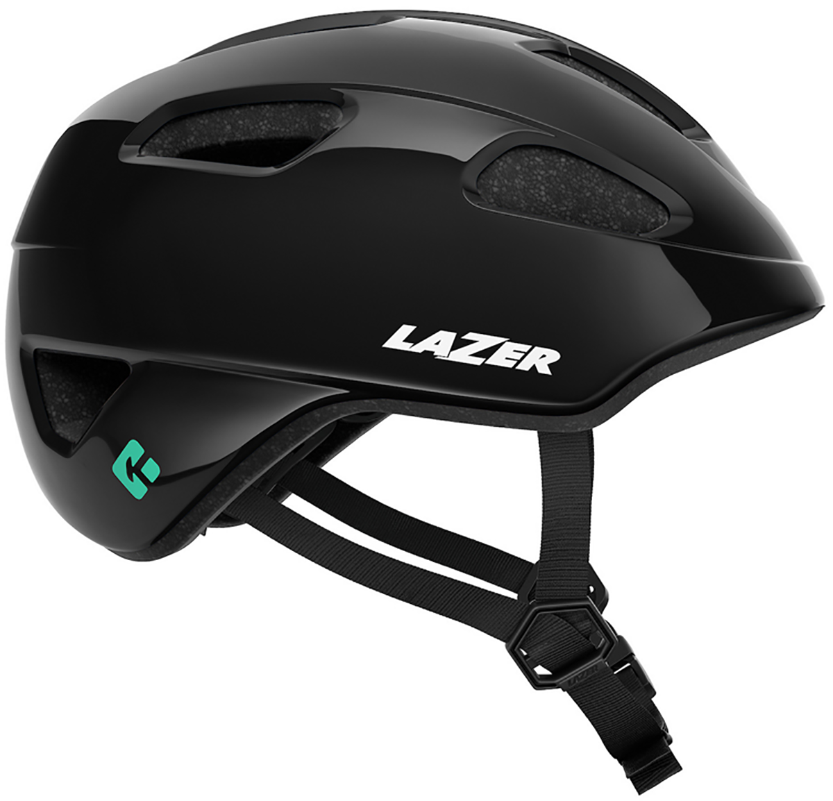 Lazer Nutz 2.0 Kineticore "Green Buckle" cykelhjelm - Black