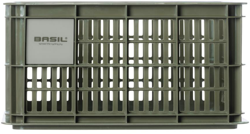 Tilbehør - Cykelkurve - Basil Crate i Genanvendt Plast 17.5L 40x30x20cm (MIK-AVS-Racktime adapter kompatibel) - Grøn