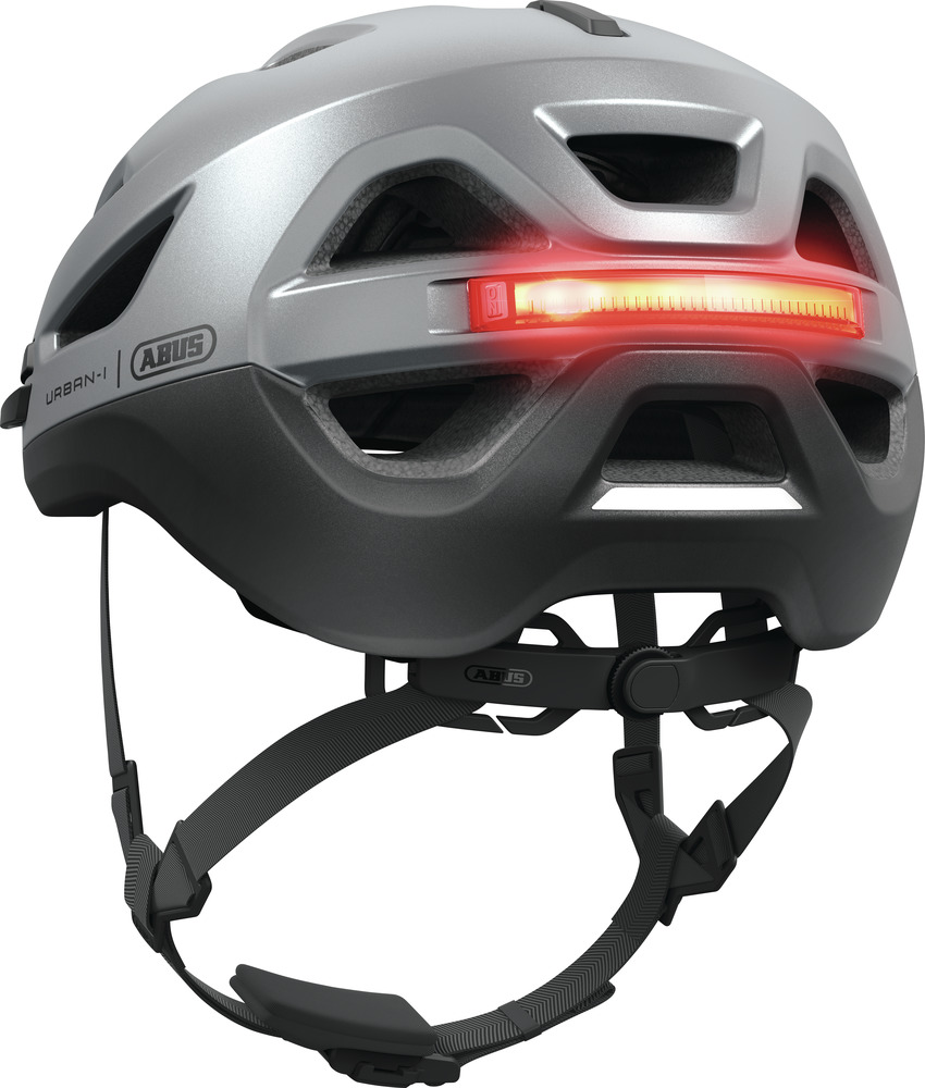 Beklædning - Cykelhjelme - Abus Hjelm Urban-I 4.0 ACE m. LED - Graphite Silver