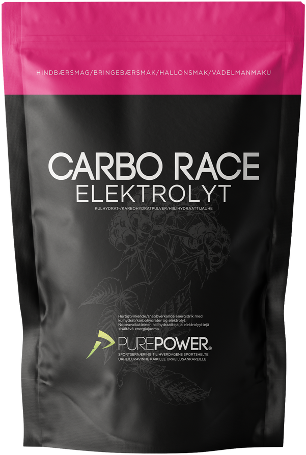 Purepower Carbo Race Elektrolyt Hindbær - 1kg