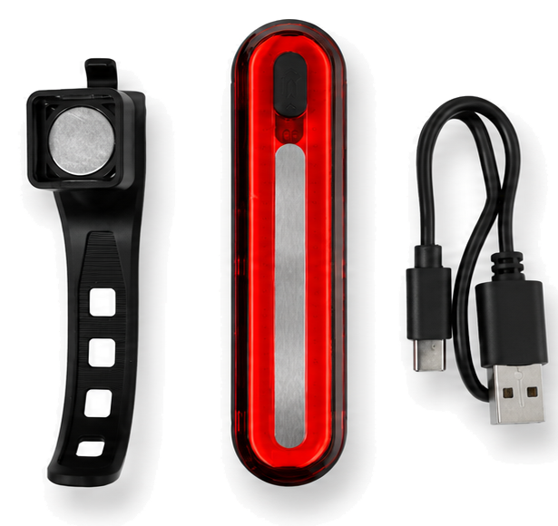 Tilbehør - Cykellygter - Abus Gemini 2.0 Baglygte 100 lumen m. Magnetholder