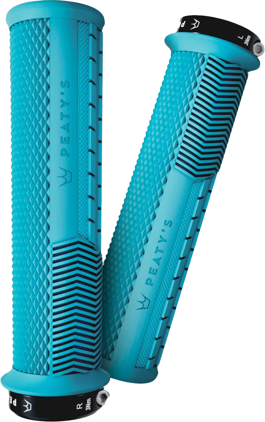 Tilbehør - Cykelhåndtag - Peaty's Monarch Grip - Knurl - Thick - Turquoise