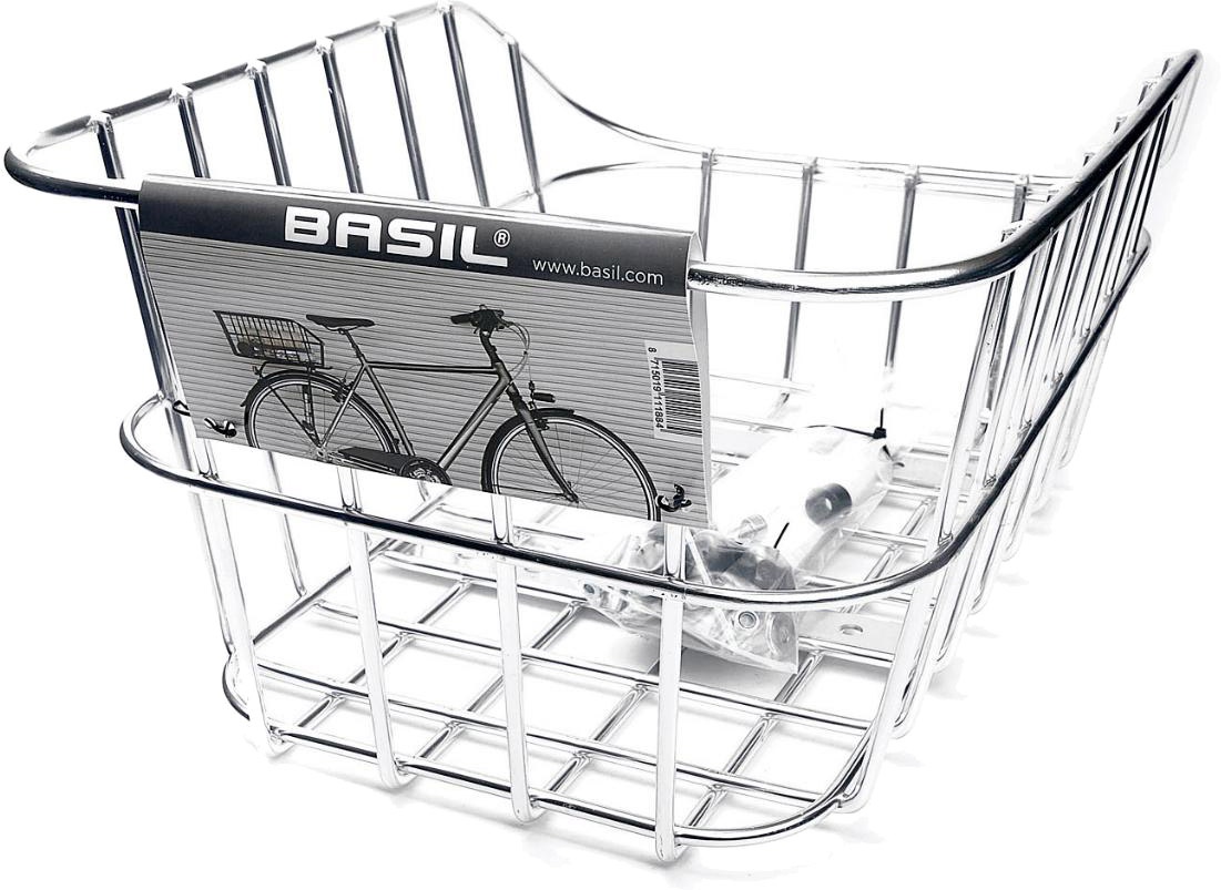 Tilbehør - Cykelkurve - Basil Cento Alu Kurv, Sølv