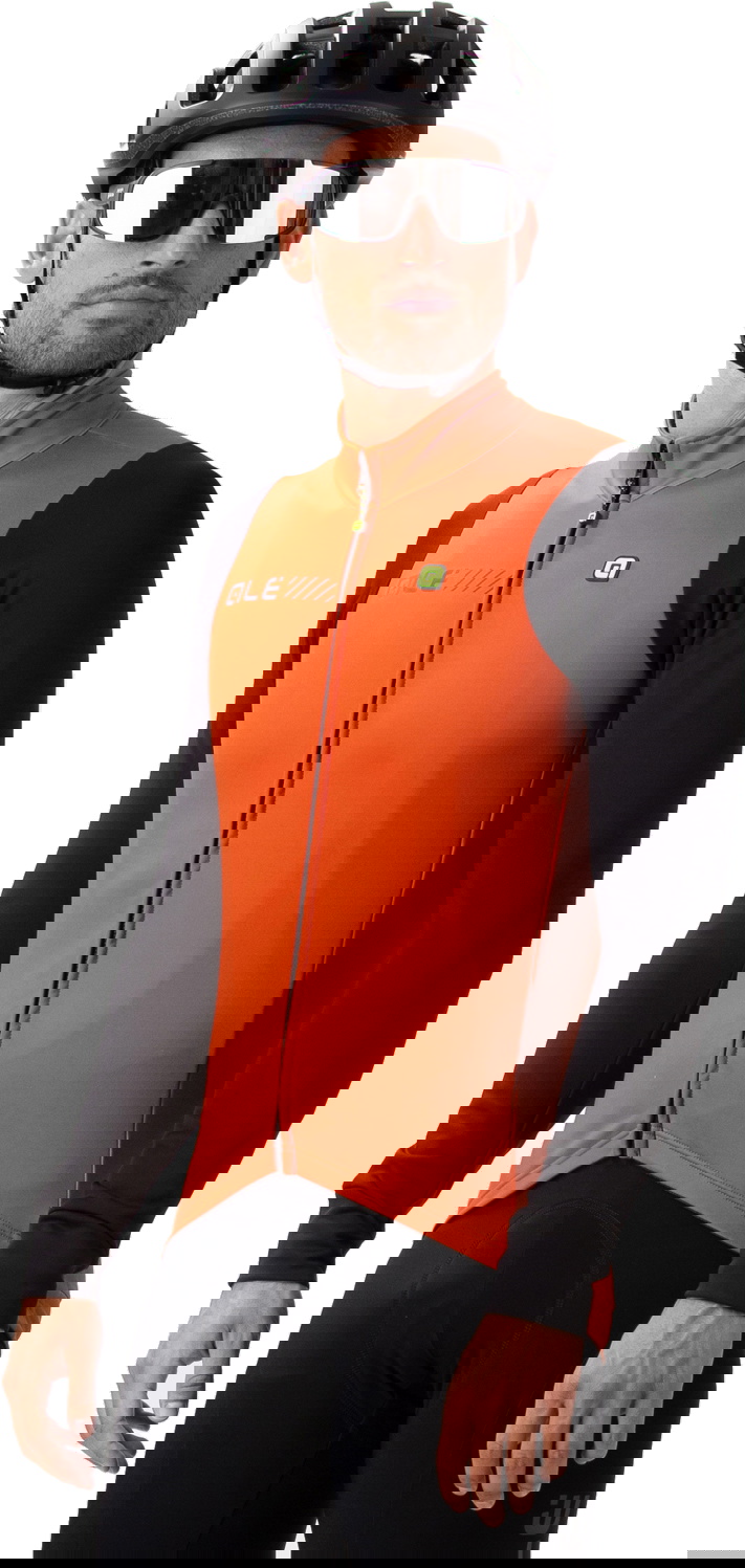 Beklædning - Cykeltrøjer - Alé Solid Fondo 2.0 Herre Langærmet Jersey - Orange