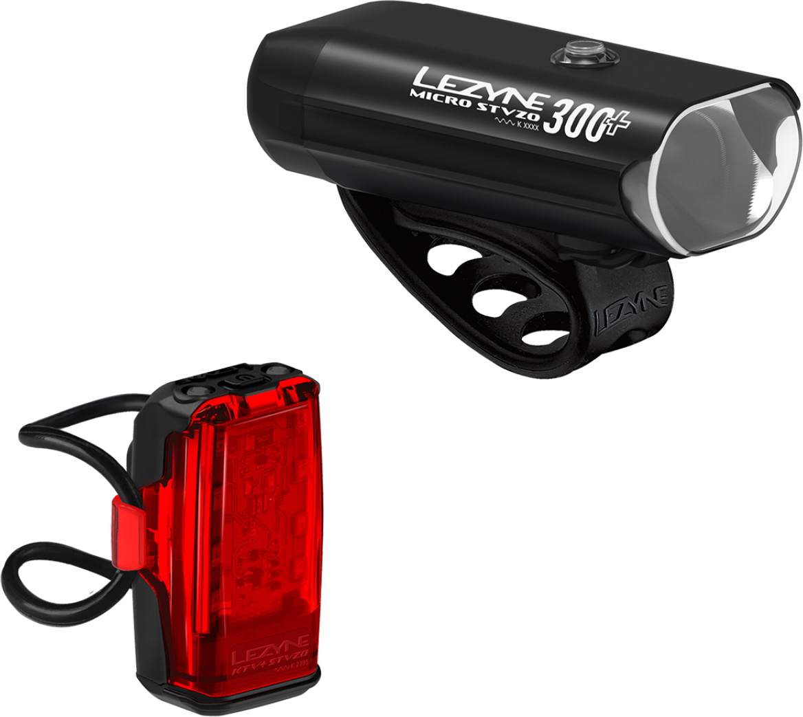 Tilbehør - Cykellygter - Lezyne Micro StVZO 300+ / KTV+ StVZO Lygtesæt 300/40 lumen - Black