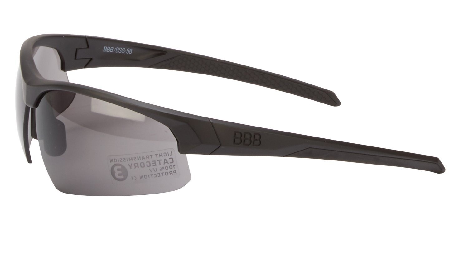 BBB Impress Cykelbriller med 3 sæt linser - Matsort