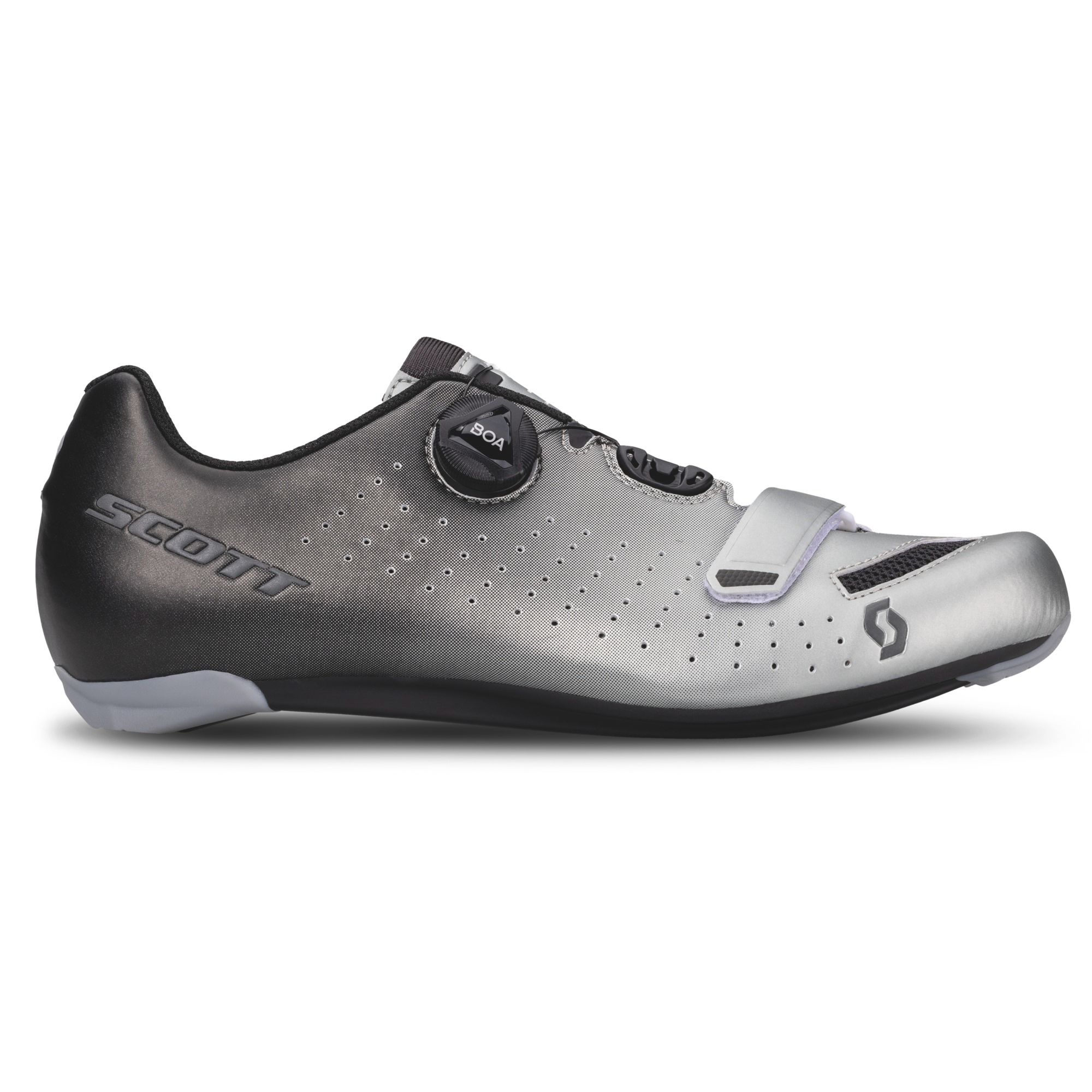 Beklædning - Cykelsko - Scott Shoe Road Comp Boa - Black Fade Metallic Silver