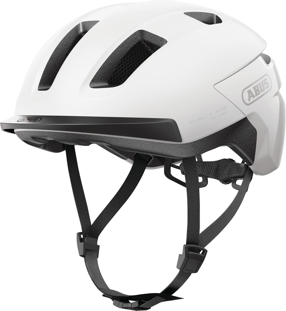 Beklædning - Cykelhjelme - Abus PURL-Y ACE m. LED lys - Polar White (elcykel hjelm)