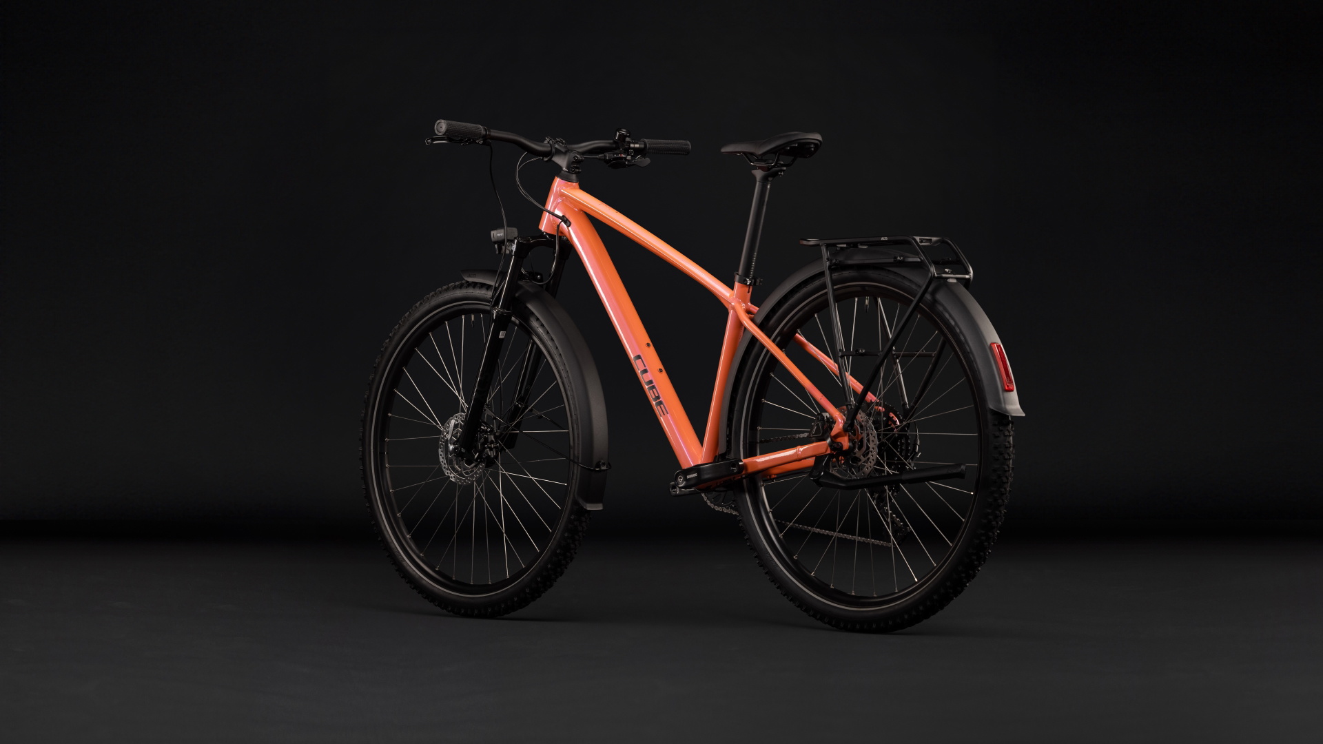 Cykler - Mountainbikes - Cube Aim ONE FE (Fully Equipped) 29" 2027 - Salmon´n´Black