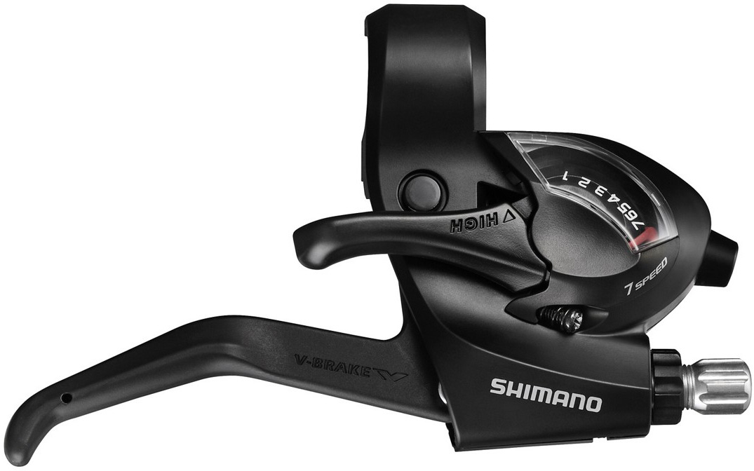 Shimano Tourney ST-EF41 Skifte-/bremsegreb Højre 7 speed V-bremse Sort Shimano Tourney ST-EF41 Skifte-/bremsegreb Højre 7 speed V-bremse Sort