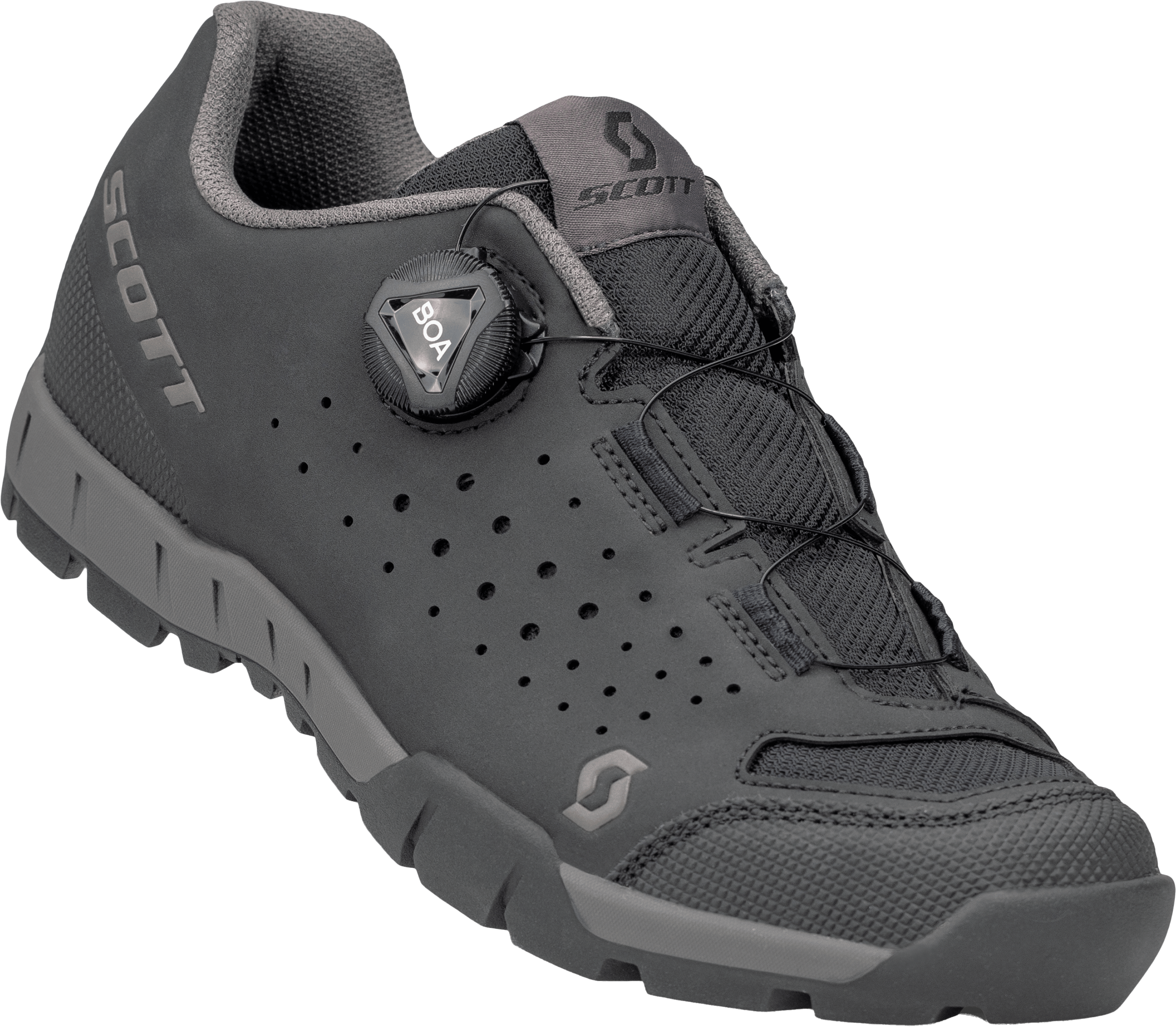 Scott Shoe Womans Sport Trail Evo Boa - Matt Black Anthracite Grey