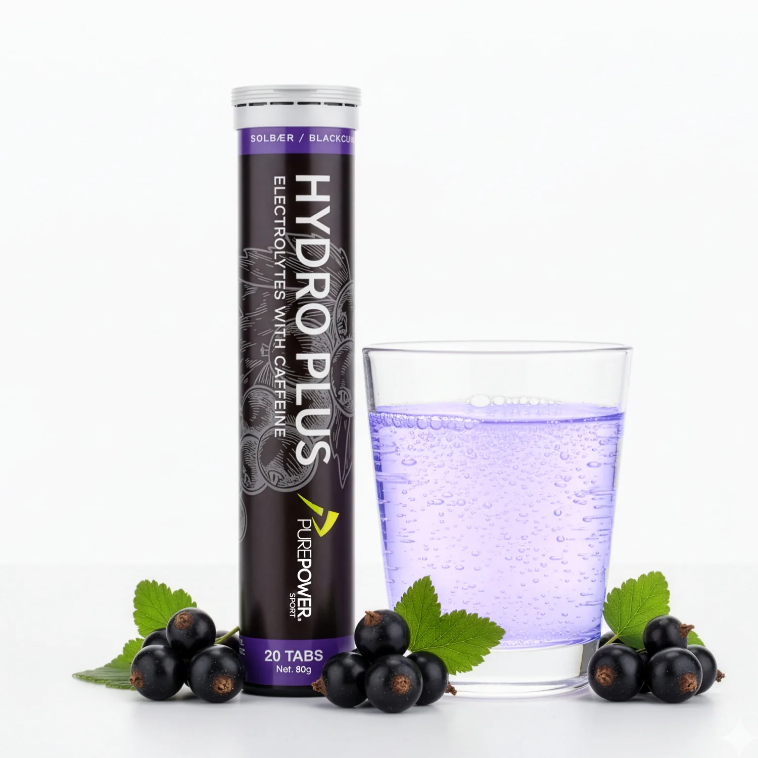 Tilbehør - Energiprodukter - Purepower Hydro Plus Solbær - 20 Tabs