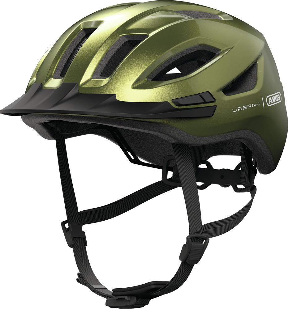 Beklædning - Cykelhjelme - Abus Hjelm Urban-I 4.0 m. LED - Pepper Green