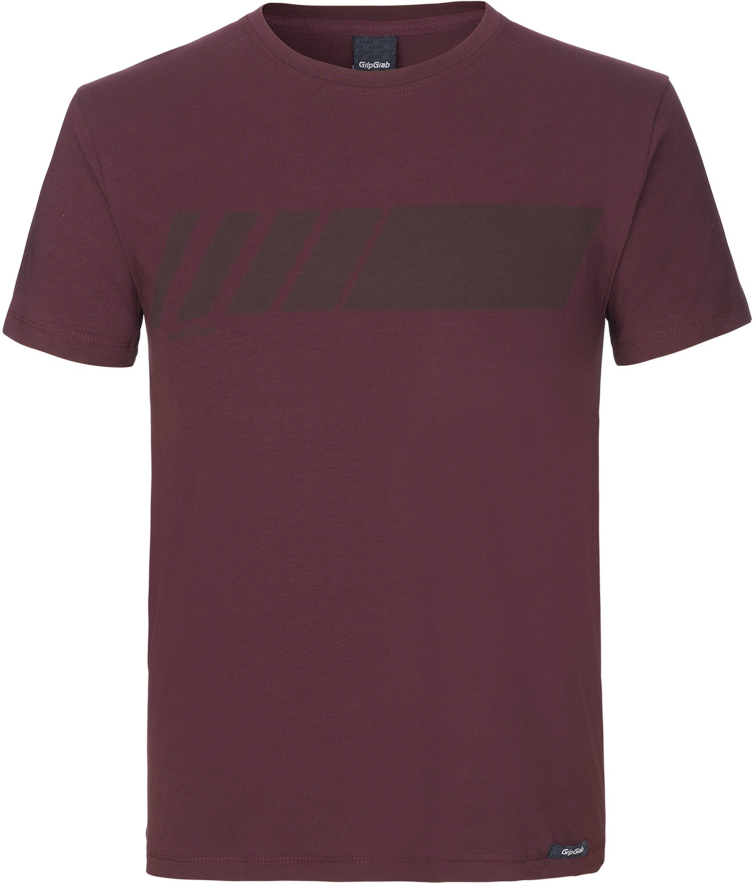 Beklædning - Merchandise - GripGrab Racing Stripe Kortærmet Økologisk Bomulds-T-shirt - Mørk Rød