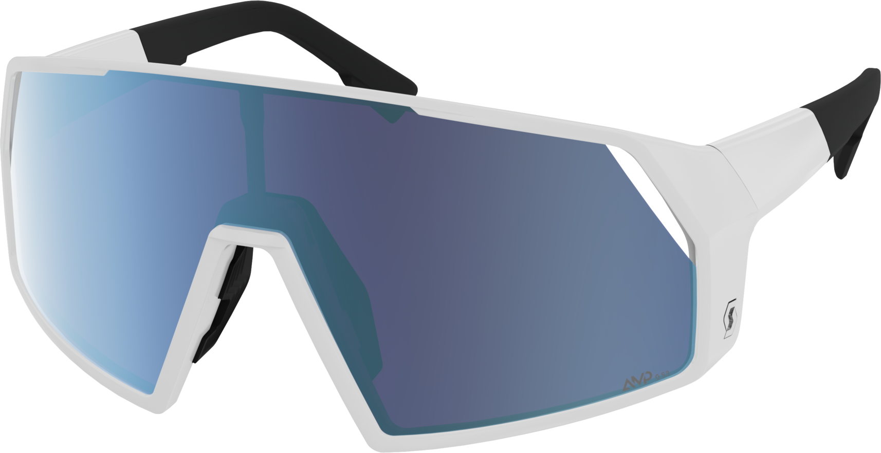 SCOTT Pro Shield - Cykelbriller - Hvid/AMP Blue Chrome