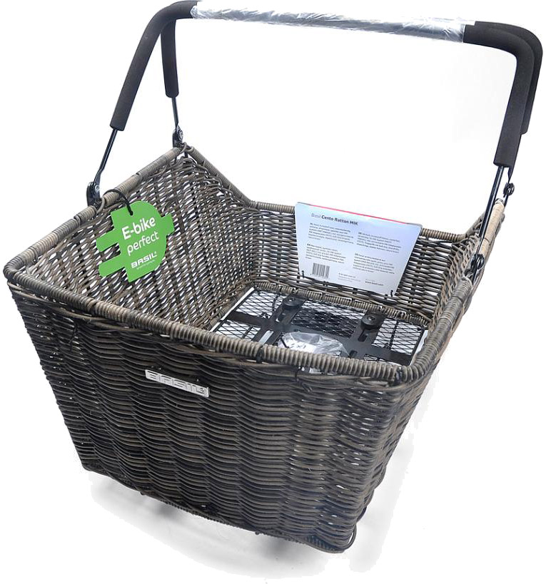 Tilbehør - Cykelkurve - Basil Kurv CENTO MIK 45x31x21cm - Flet