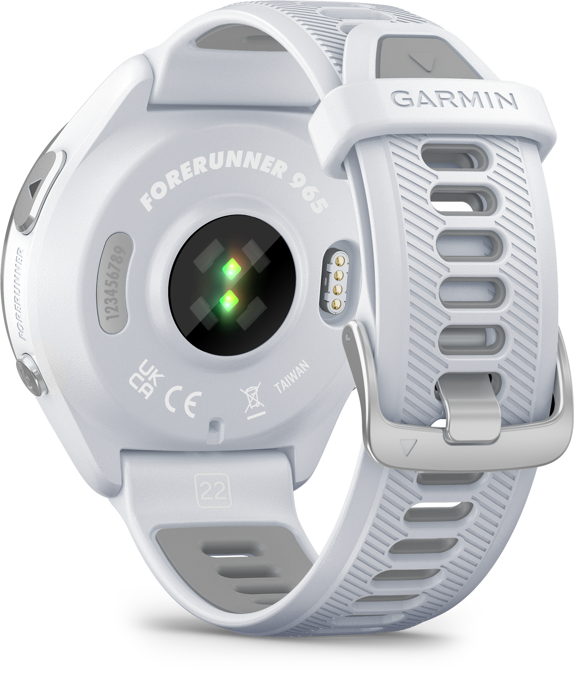 Brands - Garmin - Garmin Forerunner 965 - Titanium - Whitestone/Powder
