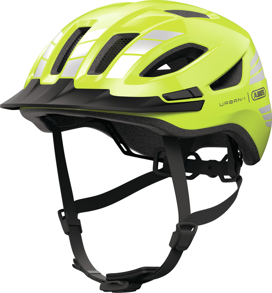 Beklædning - Cykelhjelme - Abus Hjelm Urban-I 4.0 m. LED - Signal Yellow