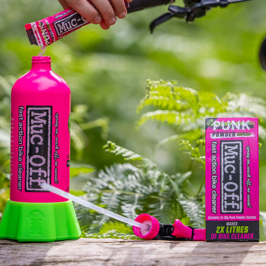 Tilbehør - Cykelpleje - Muc-Off Bottle For Life Bundle - inkl. 4 pakker Punk Powder