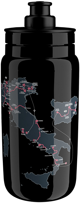 Tilbehør - Drikkedunke - Elite Bottle Fly Teams 2026 - Giro d'Italia - Black Map - 550ml