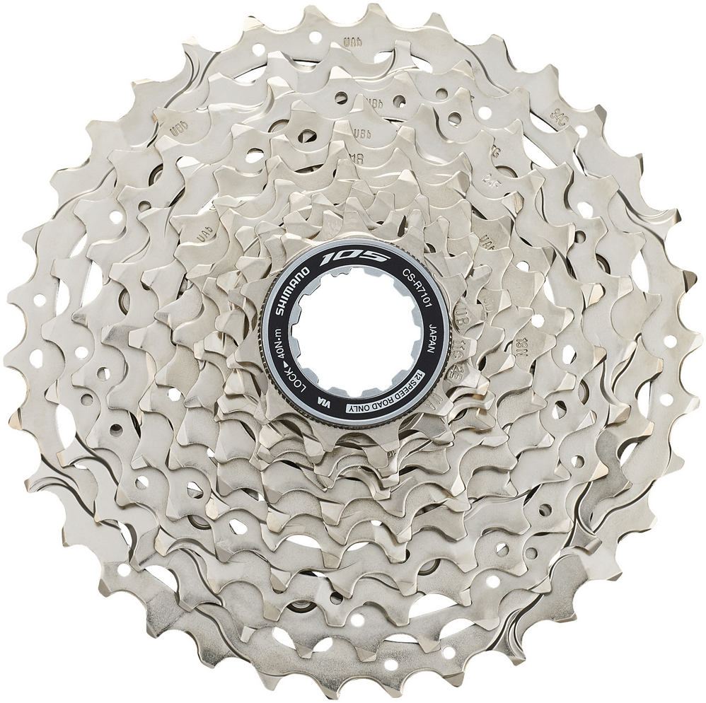 Shimano 105 CS-R7101 Kassette 12 speed 11-34T Sølv
