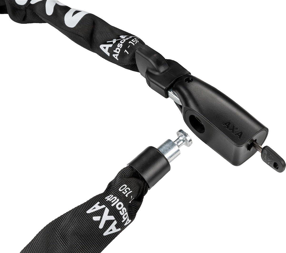 Tilbehør - Cykellås - AXA Absolute 7-150 Kædelås 150cm - Sort