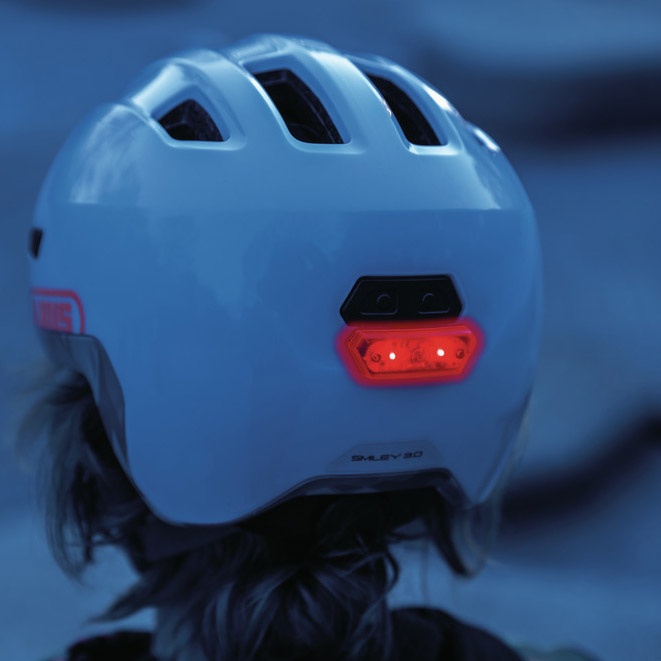 Beklædning - Cykelhjelme - Abus Smiley 3.0 ACE m. LED lys - Blå (DK)