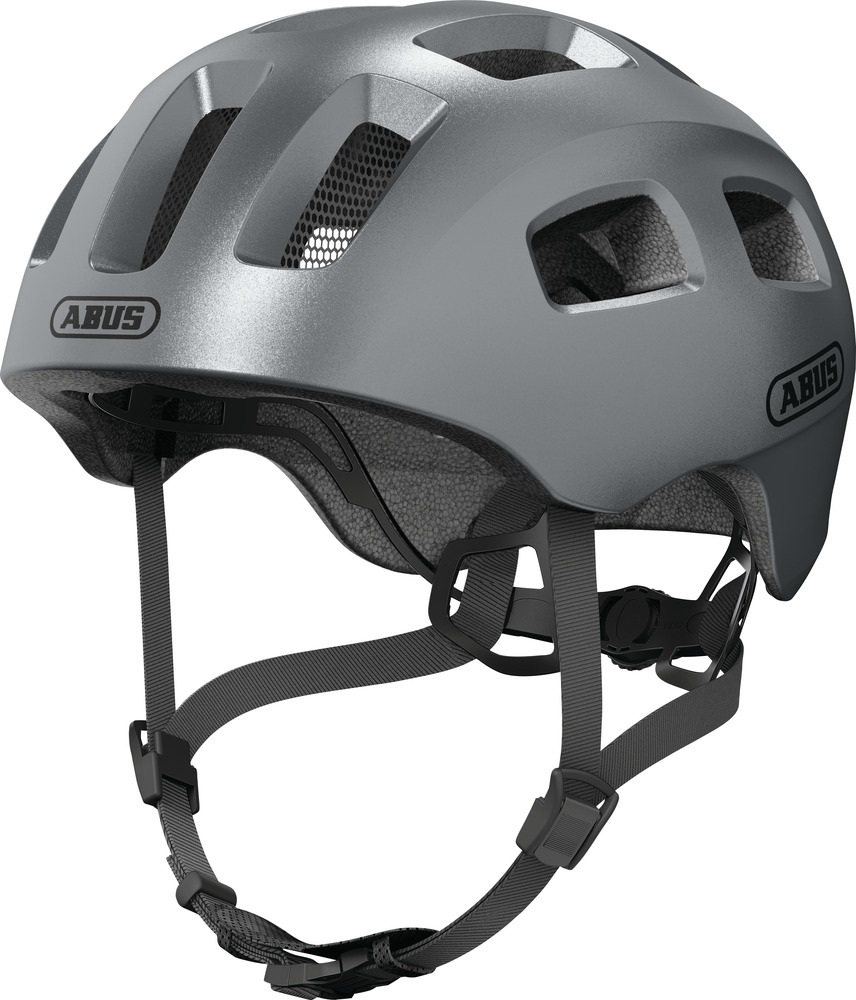 Beklædning - Cykelhjelme - Abus Youn-I 2.0 m. LED lys - Graphite Silver