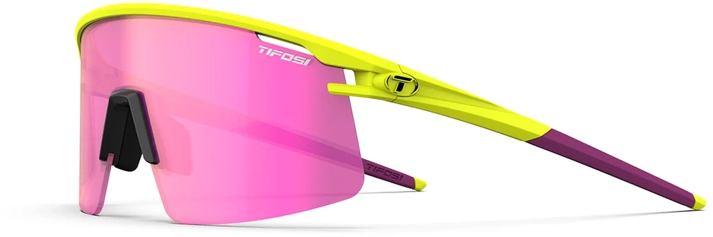 Beklædning - Cykelbriller - Tifosi Moab Lite Cykelbriller – Speed Yellow Clarion Sunset Pink/AC Red/Clear