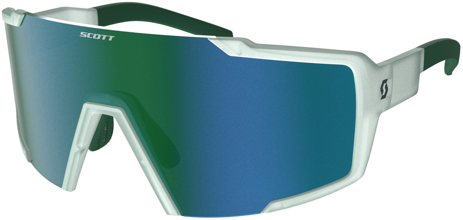 Scott Shield Cykelbrille - Grøn/Hvid/Blå