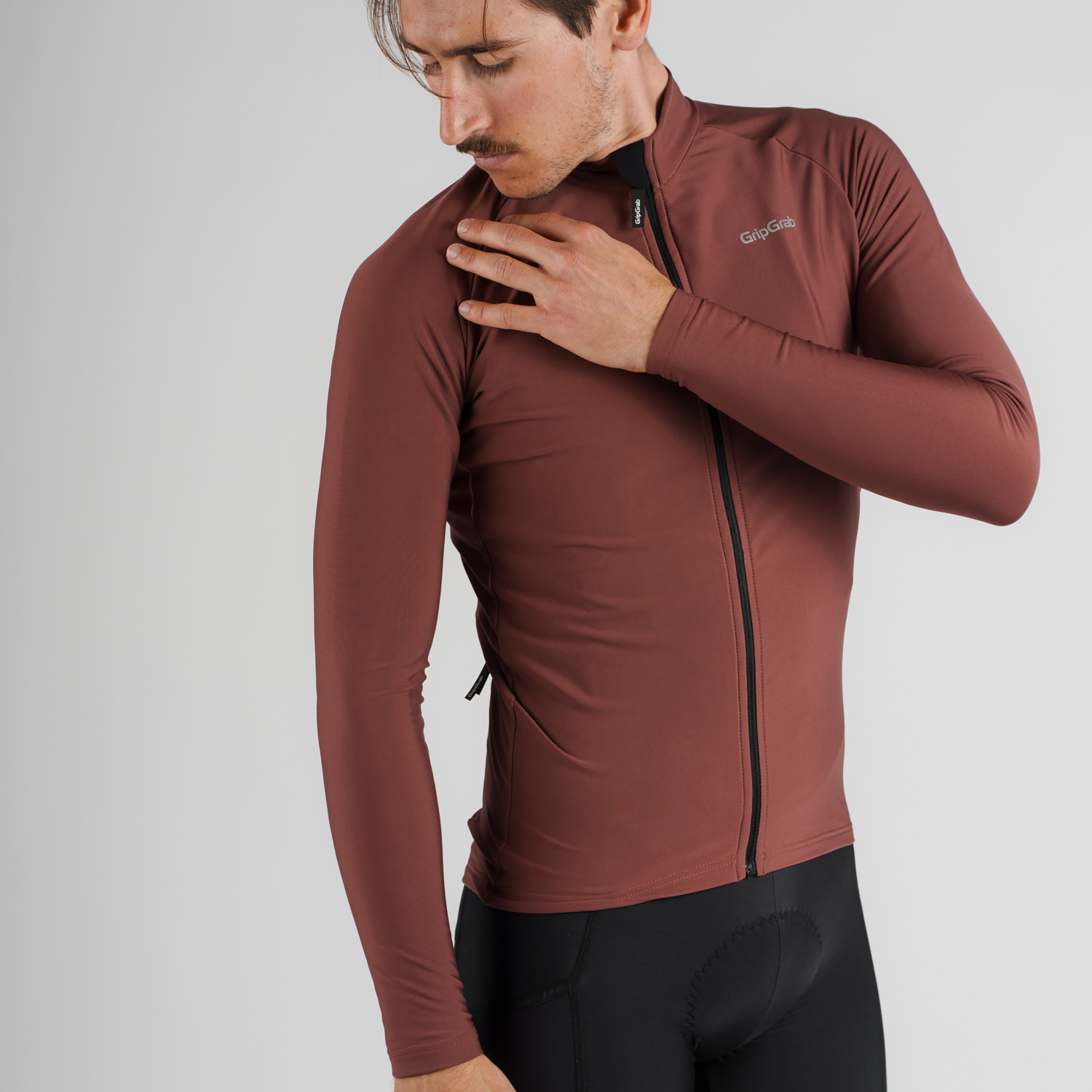 Beklædning - Cykeltrøjer - GripGrab Langærmet Therma PACR termocykeltrøje - Dark Red